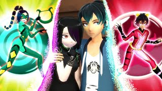 【MMD】Miraculous ☆ Twins Team Luka amp Juleka kwami swap transformations「Short Story FANMADE」 [upl. by Meadow648]