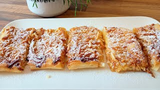 Schneller Bienenstich Kuchen mit Blätterteig einfaches Rezept [upl. by Artim]