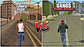 Gangs Town Story vs Gta San Andreas  Game Comparison Android 2021 [upl. by Daveda250]