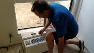 AC window installation  in a slider window  the easiest way [upl. by Dorena]