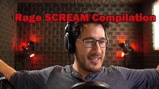 Markipliers Every falling rage scream in Getting Over it Compilation [upl. by Araid]