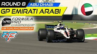 ABU DHABI GP  rFactor 2  Formula Pro 2022  Round 8 [upl. by Northington445]