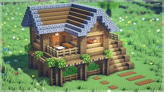 ⚒️ Minecraft  How To Build a Simple Survival House  Starter House 🏡 [upl. by Awad]