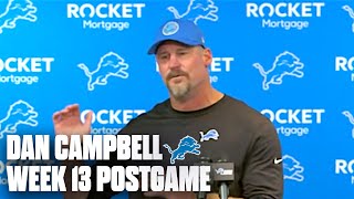 Dan Campbell says hes quotproud of his defensequot for holding strong at the end of the game [upl. by Solraced]