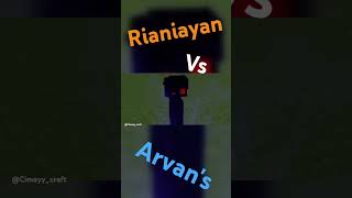 Rianiayan vs Arvan animeedit edit anime minecraft [upl. by Lateh]