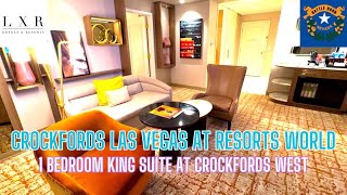 Walkthrough Tour Of A Crockfords West 1 Bedroom King Suite At Crockfords Las Vegas Resorts World [upl. by Epuladaugairam]