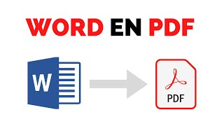 Comment Convertir un fichier Word en PDF [upl. by Krantz173]