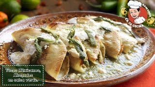 Tacos Dorados Ahogados en salsa verde [upl. by Yuzik]