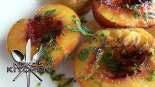 GRILLED NECTARINES with SYRUP  Nickos Kitchen [upl. by Sang780]