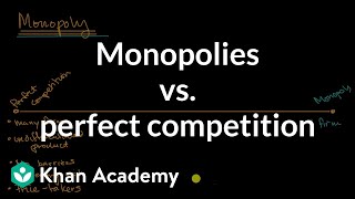 Monopolies vs perfect competition  Microeconomics  Khan Academy [upl. by Sitoel]