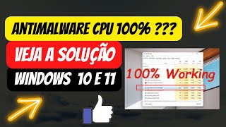 🔴 COMO CORRIGIR ANTIMALWARE SERVICE CONSUMINDO MEMORIA WINDOWS 10 E 11 [upl. by Nivag860]