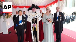 Japans Emperor Naruhito given grand welcome for banquet in London [upl. by Desirae]