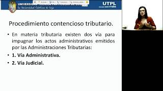 UTPL MICROVIDEOS EL PROCEDIMIENTO CONTENCIOSO TRIBUTARIO TITULACIÓN DERECHO [upl. by Cadell863]