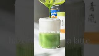 Hazelnut matcha latte homecafe hazelnut matcha icedmatcha fyp smoothie foryoupagehoneyviral [upl. by Jovita]