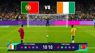 Portugal vs Cote dIvoire  Ronaldo vs Kessie  Penalty shootout 🔥 [upl. by Nylad668]