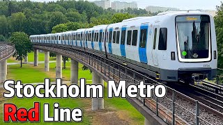 ⁴ᴷ⁶⁰ Exploring the Stockholm Red Line 2024 [upl. by Nadaha455]