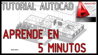 Autocad en 5 Minutos  Los comandos básicos para empezar [upl. by Armando]