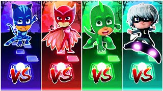 PJ Masks  CatBoy 🆚 Owlette 🆚 Gekko 🆚 Romeo 🆚 🎶 Tiles Hop EDM Rush [upl. by Anaj]