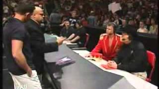 Michael Cole and Tazz confront Jim Ross and Jerry Lawler [upl. by Nipsirc265]