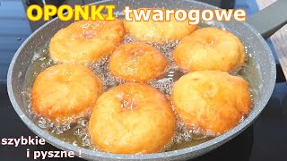 Pączki OPONKI serowe smażone na patelni w 20 minut 👌 przepyszne i bardzo szybkie pączki twarogowe 👍 [upl. by Atikan11]