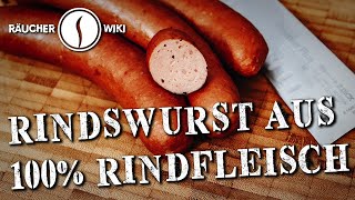 Feine Rindswurst ohne Kutter selber machen Räucherwiki Folge 40 [upl. by Orrin892]