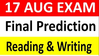 Reading amp Writing Prediction For 17 August Ielts Exam17 August 2024 Ielts exam17 August IELTS Test [upl. by Eenal407]