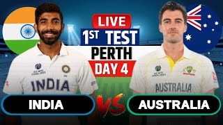 India vs Australia 1st Test Day 4 Live  IND vs AUS 1st Test Live Scores amp Commentary  IND Bowling [upl. by Hniht]