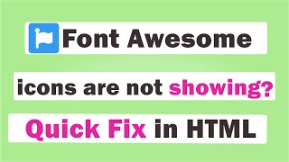 Font Awesome icons are not showing CDN links which solve your Problem [upl. by Seta]