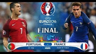 FRANÇA VS PORTUGAL  FINAL DA EUROCOPA 2016  PES 2016 [upl. by Klement]