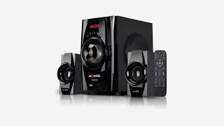 AXESS Bluetooth Mini System 21Channel Home Theater Speaker System Red MSBT3901 [upl. by Hanselka]