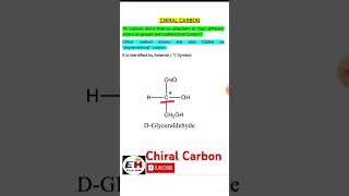 CHIRAL CARBON Learn in 1 minut ✅❤️ shorts [upl. by Gladwin]