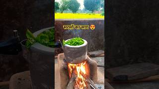 Aaj Banega Sarson ka sag 😋😍minivlog ytshots vlog shorts villagelife [upl. by Afinom]