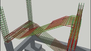 Stair Construction with Beam Column Footing  Rebar Placement [upl. by Aholah]