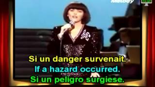 Mireille Mathieu Une Femme amoureuse English French Lyrics Paroles Translation Learn French [upl. by Fernyak]