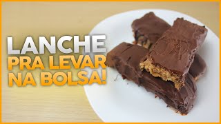 BARRINHA DE PROTEÍNA FIT FÁCIL DE FAZER  Receita Fit Proteica para a Hora do Lanche [upl. by Maker]