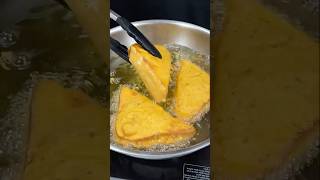 Bread Pakoda ASMR asmr asmrsounds viralshorts shorts recipe food cooking [upl. by Hanafee]