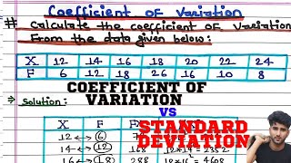 Statistics  How to calculate the coefficient of variation  Standard Deviation [upl. by Rimisac]