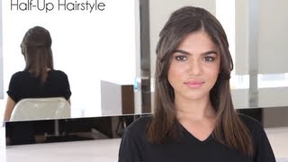 How To  Easy Half Up Style for Mid Length Hair [upl. by Robinette]