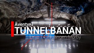 Äventyr i Tunnelbanan del 4 Röd Linje 14 FruängenMörby centrum [upl. by Aicnelav]