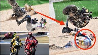 Luca Salvadori and Didier Grams horrible bike crash Frohburg International Road Racing Championship [upl. by Tebzil499]