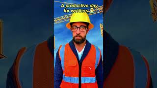 A productive day for a construction worker 👷 construction funnyvideos adamrose funny shortvideo [upl. by Elbring951]