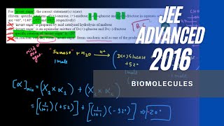 JEE ADVANCED 2016 SOLUTION  For invert sugar the correct statement is [upl. by Sorips]