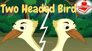 TwoHeaded Bird Story  moral stories in english  cartoon [upl. by Orutra]