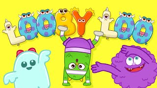 Here we go looby loo song with ZooZooSong monsters  Dance for kids and children [upl. by Avin]