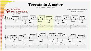 Paradies Toccata in A major guitar [upl. by Ramey122]