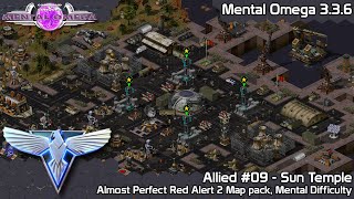 CampC Mental Omega 336  Almost Perfect RA2 Map pack  A09 Sun Temple on Mental Difficulty [upl. by Nevet759]