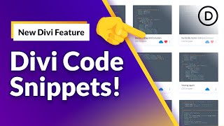 🎉 New Divi Feature Introducing Divi Code Snippets [upl. by Oirazan]