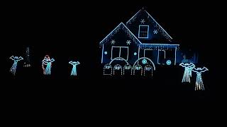 Terwilliger Family Light Show Halloween 2024  The Little Mermaid [upl. by Nawotna]