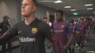 PES 2019 MASTER LEAGUE  FC BARCELONA  EPS 1 laga awal ICC Asia Melawan LYON dan BENFICA [upl. by Alraep]