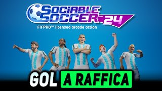 GOL A RAFFICA ► SOCIABLE SOCCER 24 Gameplay ITA [upl. by Ardeid782]